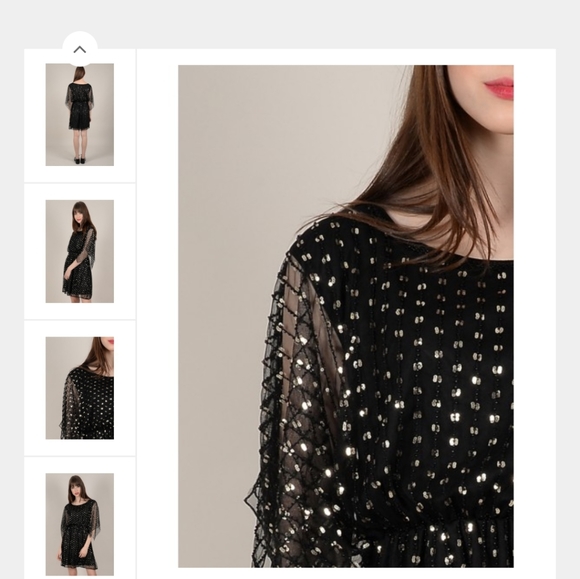 Black and Gold Sequin Dress - Picture 4 of 4